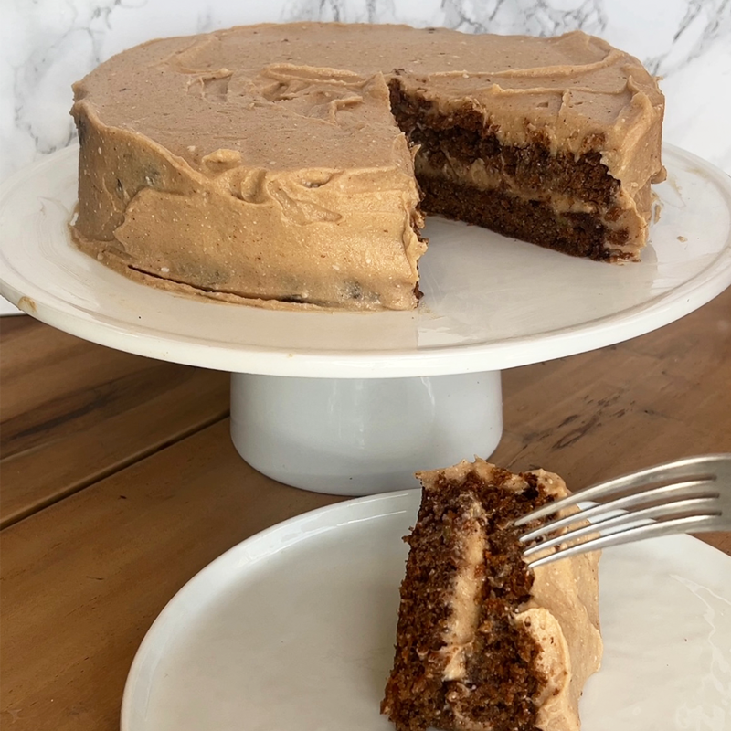 Banana Carrot Cake with Vegan Cream Cheese Frosting