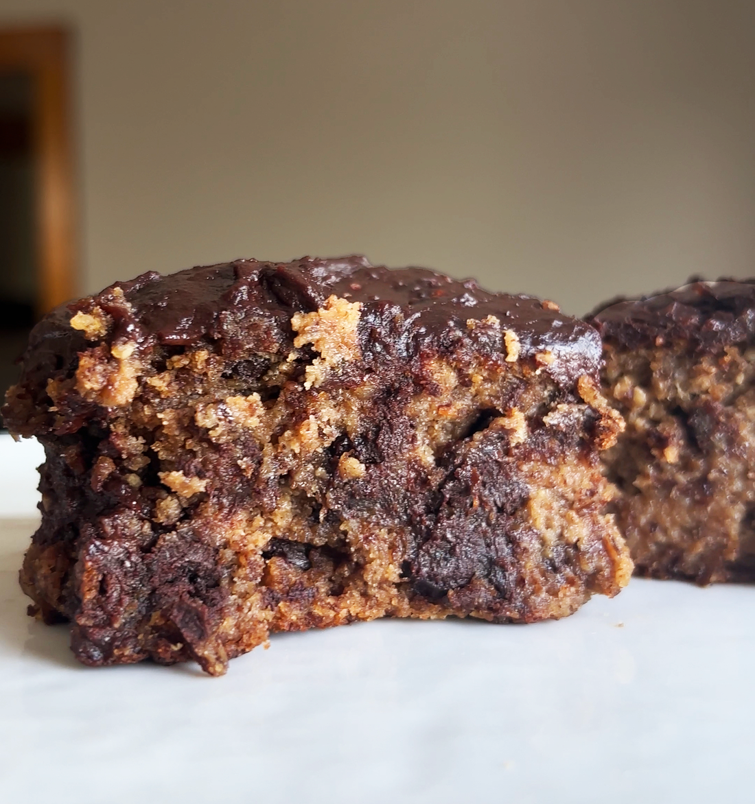 Banana Snack Cake with Chocolate Ganache