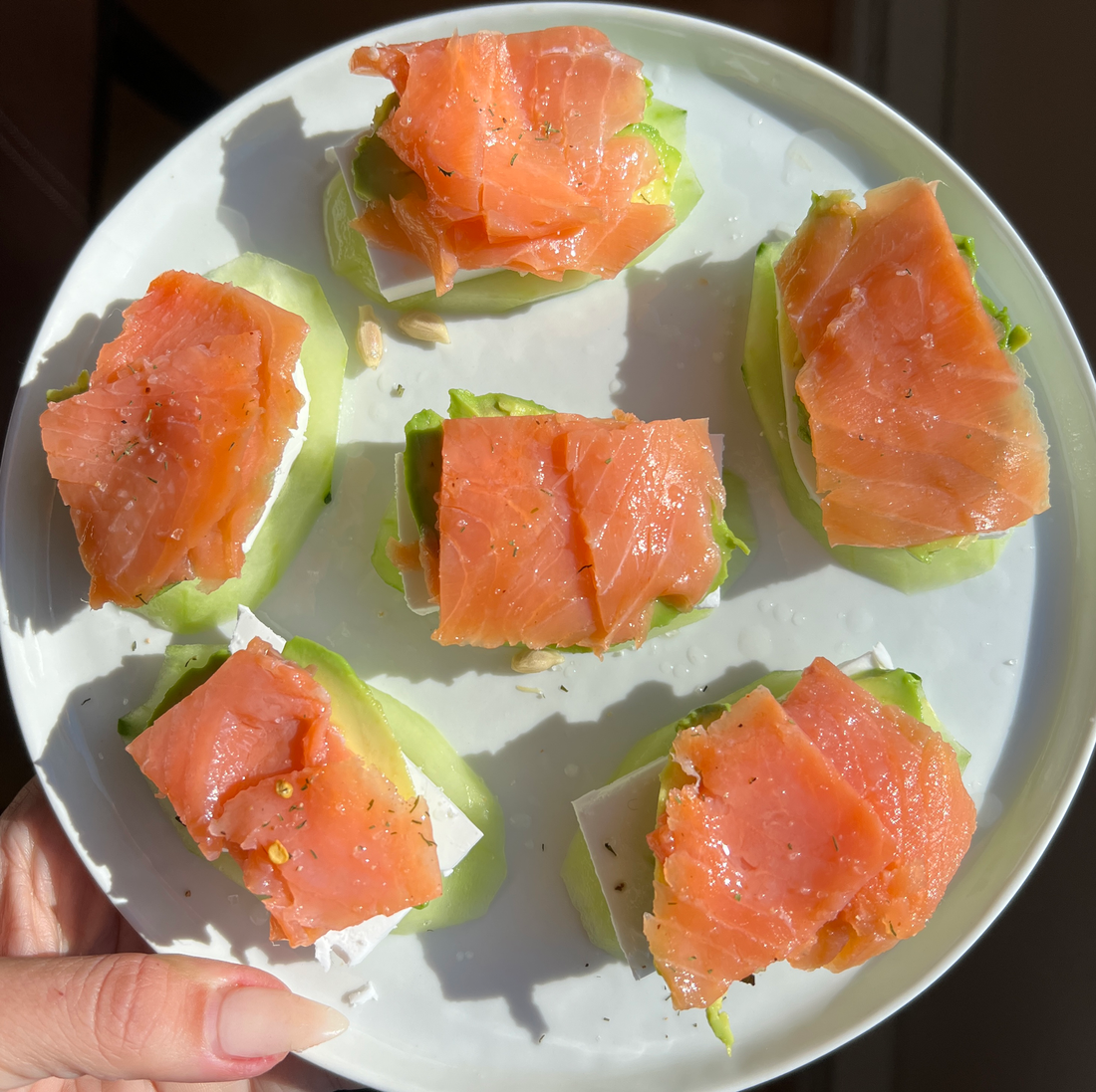 Keto Smoked Salmon Stack Snack