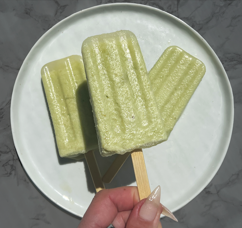 Pineapple Basil Lemon Bomb Popsicles