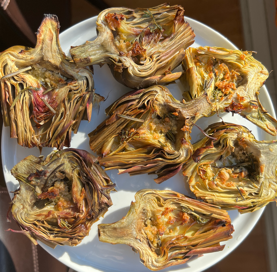 Simple Roasted Artichokes