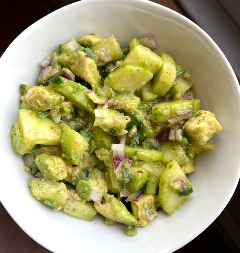 Spicy Cucumber Avocado Salad