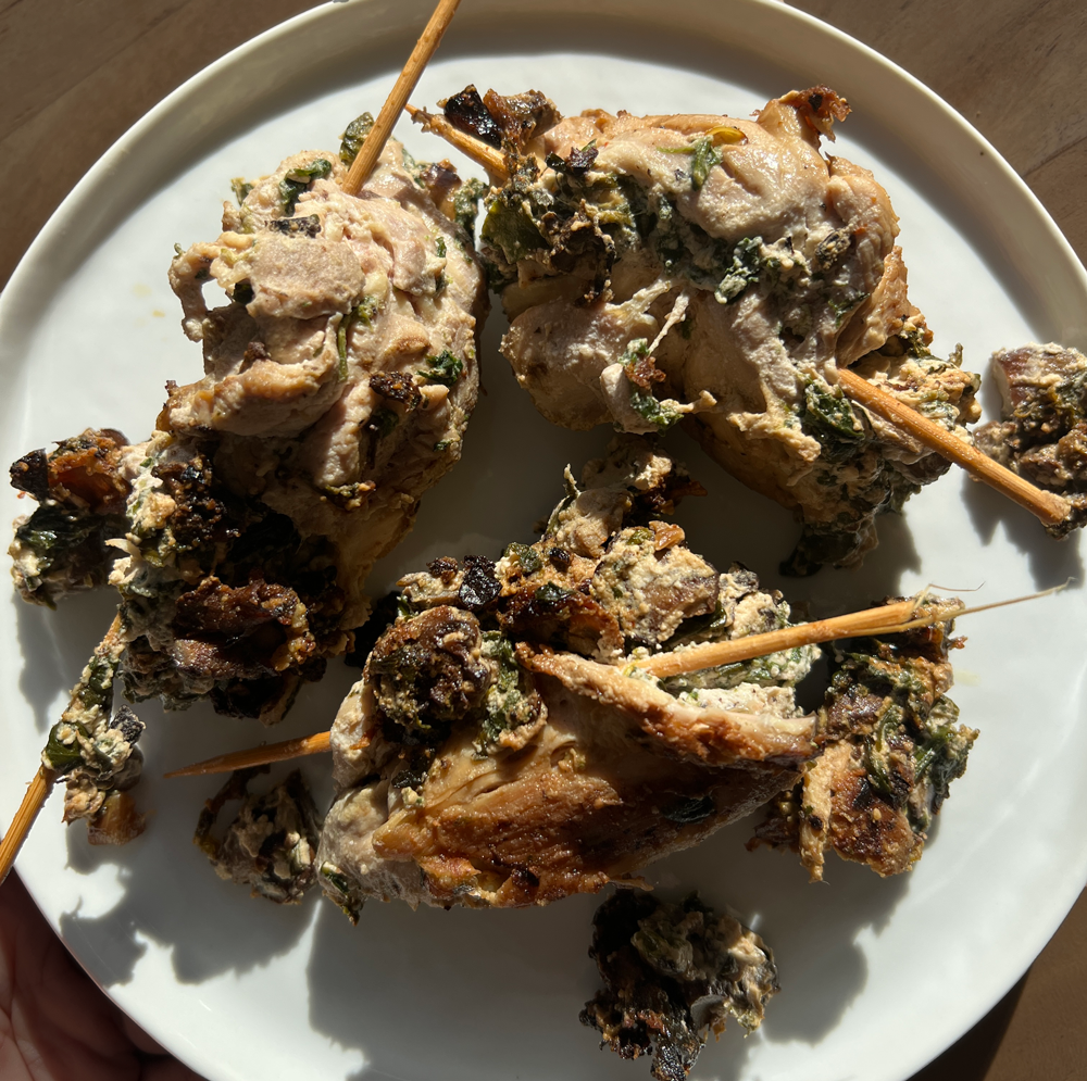 Ricotta, Mushroom, Spinach Stuffed Chicken