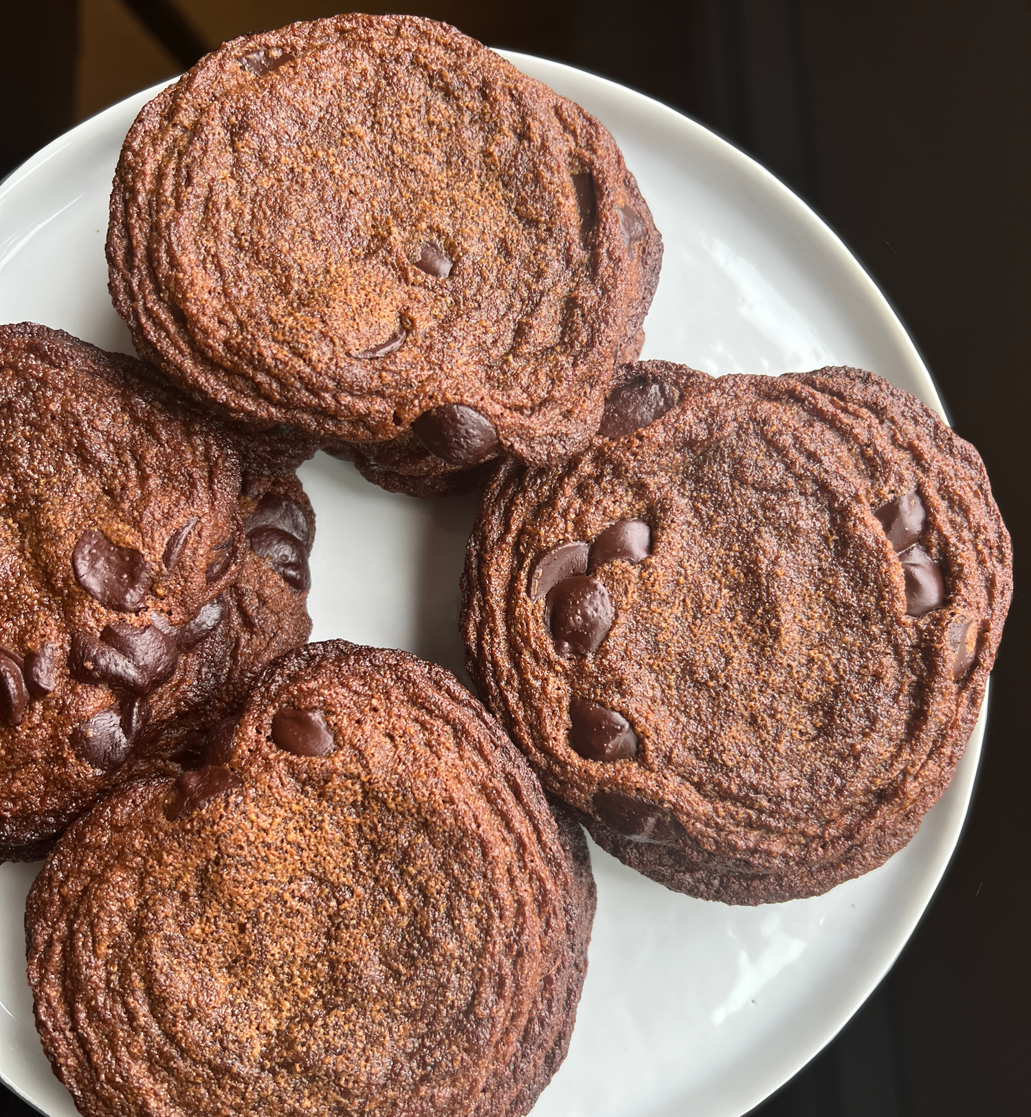 Chocolate Gingerbread Latte Cookies