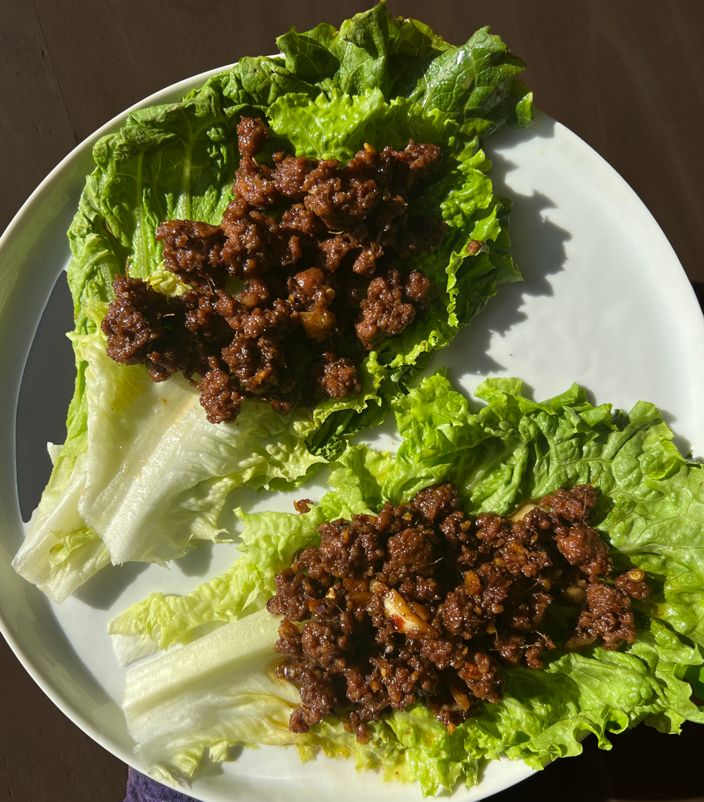 Korean Ground Beef Lettuce Wraps